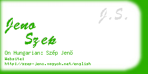 jeno szep business card